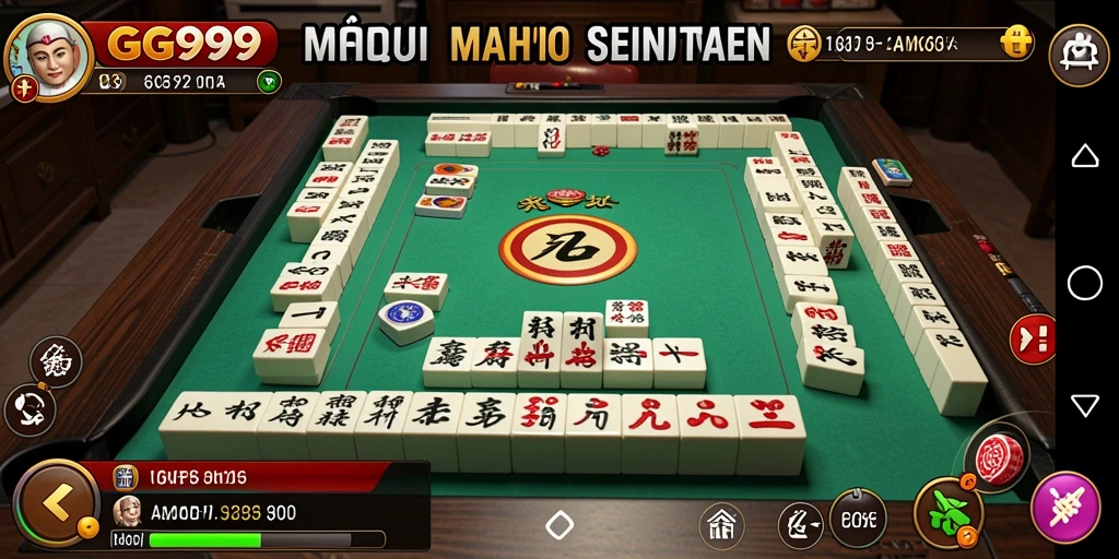 Tampilan gameplay GG999 dengan elemen Mahjong yang menarik.