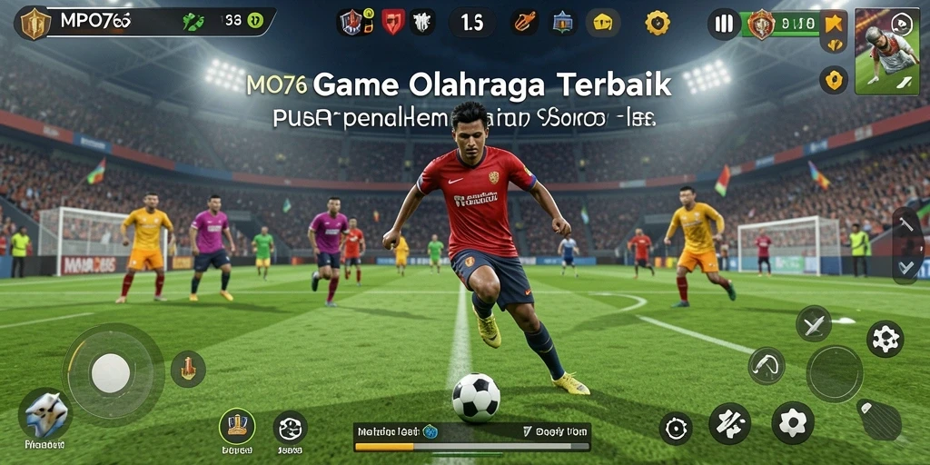 Tampilan gameplay mendebarkan dari MPO76 dengan aksi olahraga.
