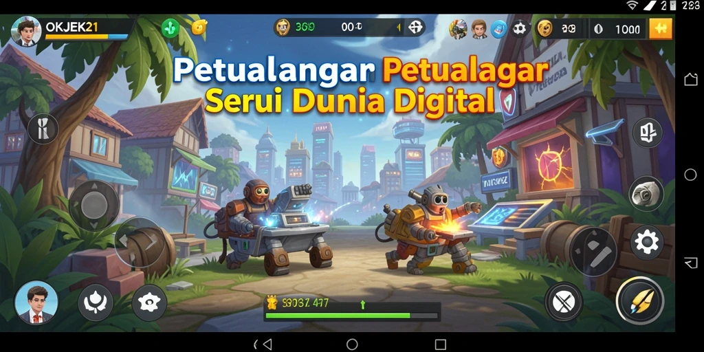 Screenshot OKJEK21 menampilkan karakter dalam aksi petualangan yang mendebarkan.