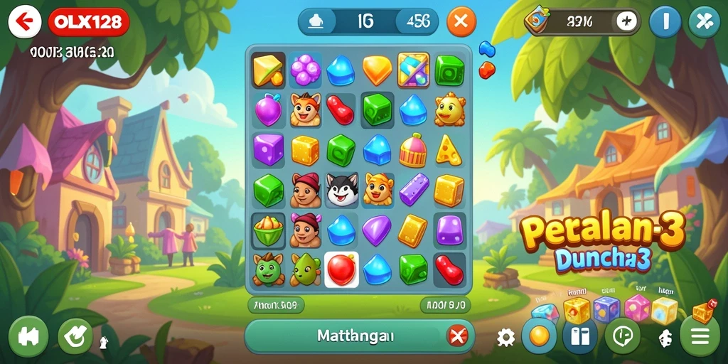 Tampilan gameplay OLX128 yang seru dan penuh warna.