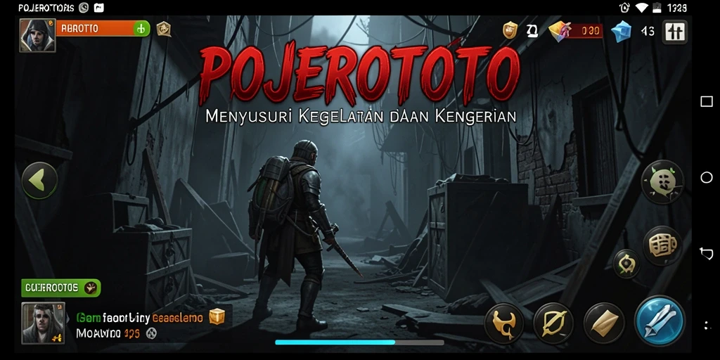 Tampilan gameplay POJEROTOTO yang menegangkan dan menyeramkan.