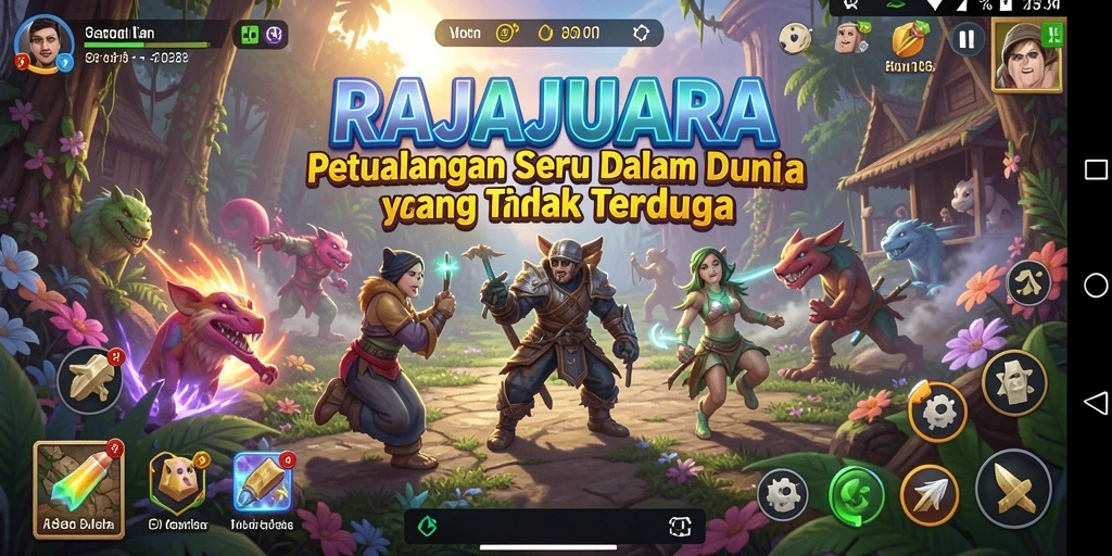 Screenshot utama RAJAJUARA menunjukkan gameplay petualangan yang mendebarkan.