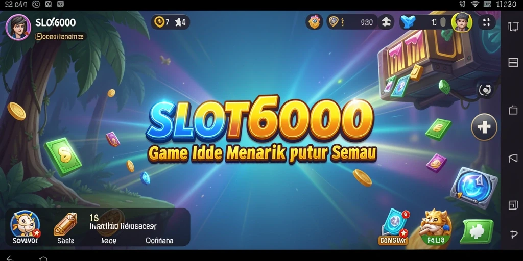 Tampilan gameplay SLOT6000 yang menarik dan penuh warna.