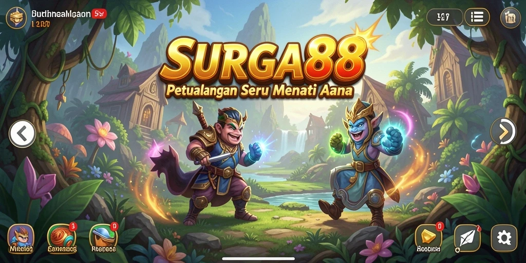 Screenshot gameplay SERU dari SURGA88 menunjukkan aksi dan eksplorasi yang mendebarkan.