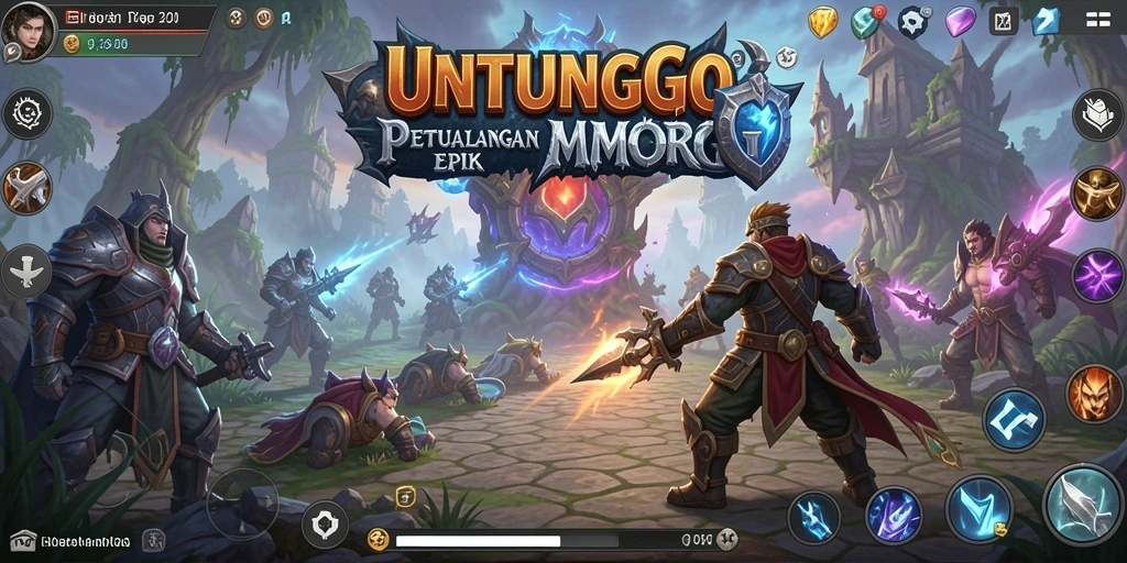 Screenshot dari gameplay seru di dunia fantasi UNTUNGGO.